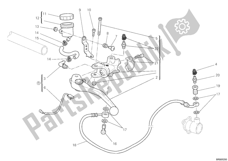 Tutte le parti per il Pompa Frizione del Ducati Hypermotard 1100 EVO 2012